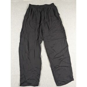 Harari Women Pants Large 100% Silk Pull On Straight Ankle‎ Lightweight